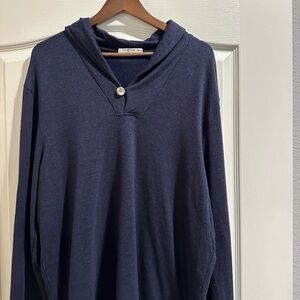 Marine Layer Dark Blue Shawl Sweater with Button NWOT